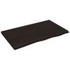 Vidaxl Blat Stołu, Ciemnobrązowy, 100X60X(2-4) Cm, Lite Drewno Dębowe