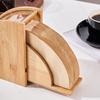 Hand-brewed Coffee Solid Wood Filter Paper Storage Rack, Wooden Dust-proof Fan-shaped Coffee Filter Storage Box