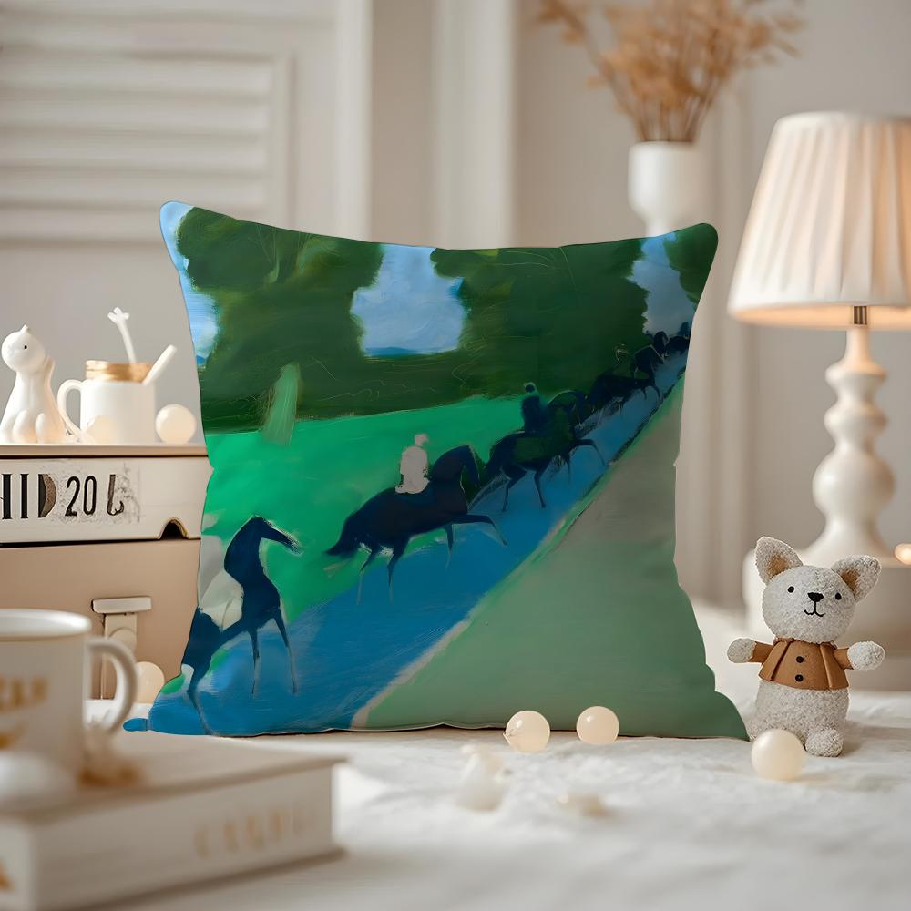 The Art Of Taking Dreams As Horses Cushion Cover Pattern Printed Pillowcase For Living Room Sofa Cushion Cover & Bedroom Decor