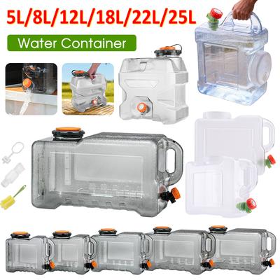 5L/8L/12L/18L/22L/25L Water Container No Leakage Water Tank Camping Water Bucket for Hiking Picnic Vehicle Outdoor Emergency