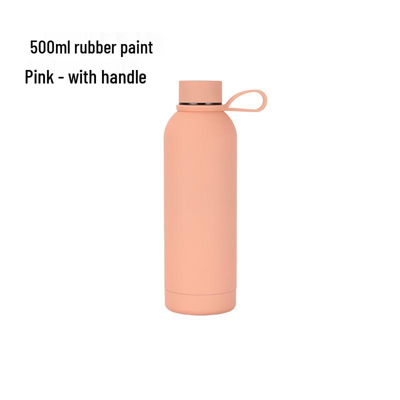 750ml Nerezová termoska - Přenosná, Matná, S malým hrdlem, pro venkovní sporty a do auta