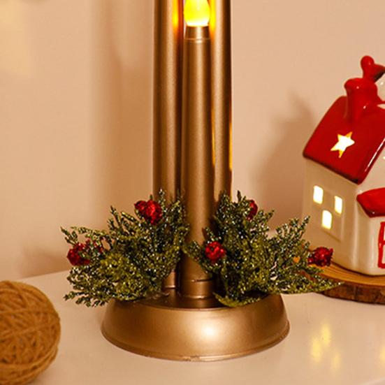 Christmas LED Candle Lamp Battery Powered Flameless Fake Taper Candle Decoration Flickering Long Electric Simulation Candle Light