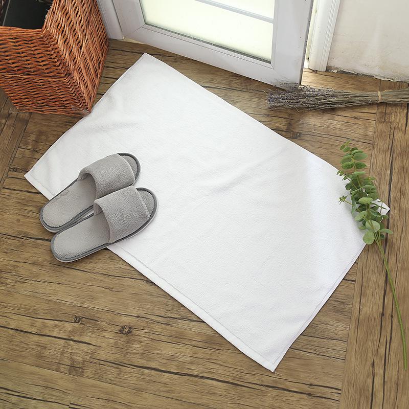 Luxury Star Hotel Cotton Floor Mat - Thick, Non-slip, Machine Washable Bathroom Rug
