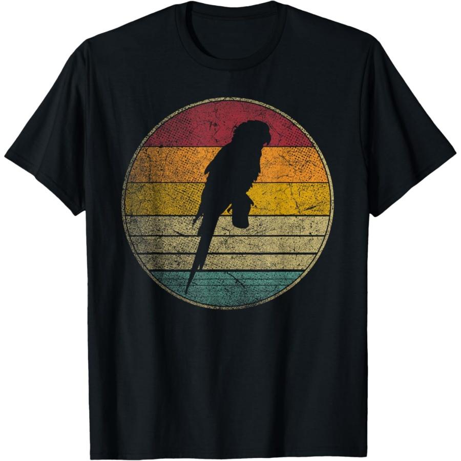 

Parrot Bird Vintage Distressed Retro Style Silhouette 70s T-Shirt(1) XXXXXL чорний