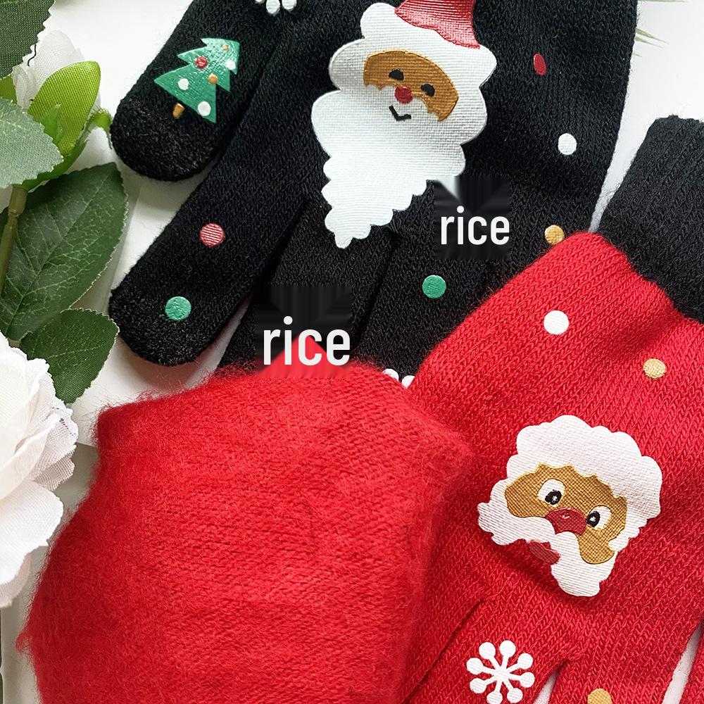 Women's Christmas Warm Cycling Gloves, Touchscreen & Cold-Proof, for Autumn/Winter