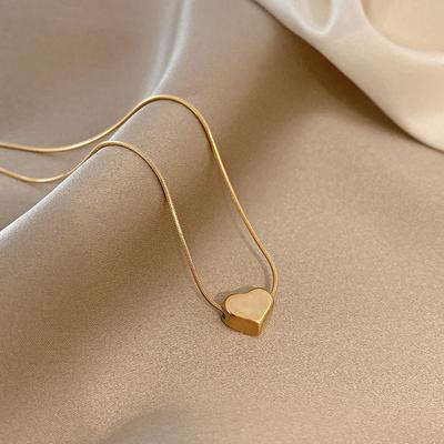 316L Stainless Steel Delicate Charm Love Necklace Sweet Design Light Luxury Niche Girl Pendant