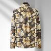 Men's Plus Size Floral Long Sleeve Casual Shirt