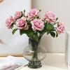 Yousheng Artificial Rose with Green Leaves Realistic Fake Flower Stem Home Office Wedding Party Indoor Outdoor Faux Bloom Table Centerpiece
