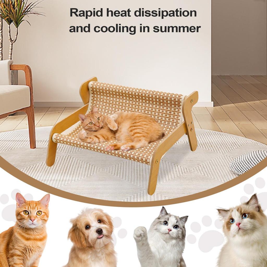 Sisal Scratching Post Wear-resistant Large Cat Cat Sofa Integrated Recliner All Seasons Universal Wooden Pet Hammock Cat Nest