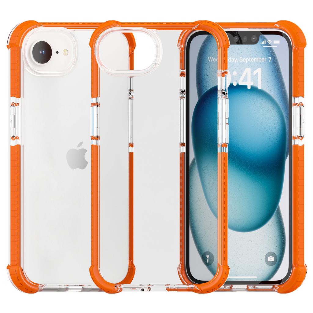 Für iPhone 16e Hülle 3-in-1 Sturzschutz TPU+TPE+Acryl Handyhülle