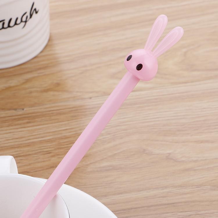 1PC Stationery Cartoon Cute Rabbit Creative School Supply Office Gift Handles Bunny Gel Pens