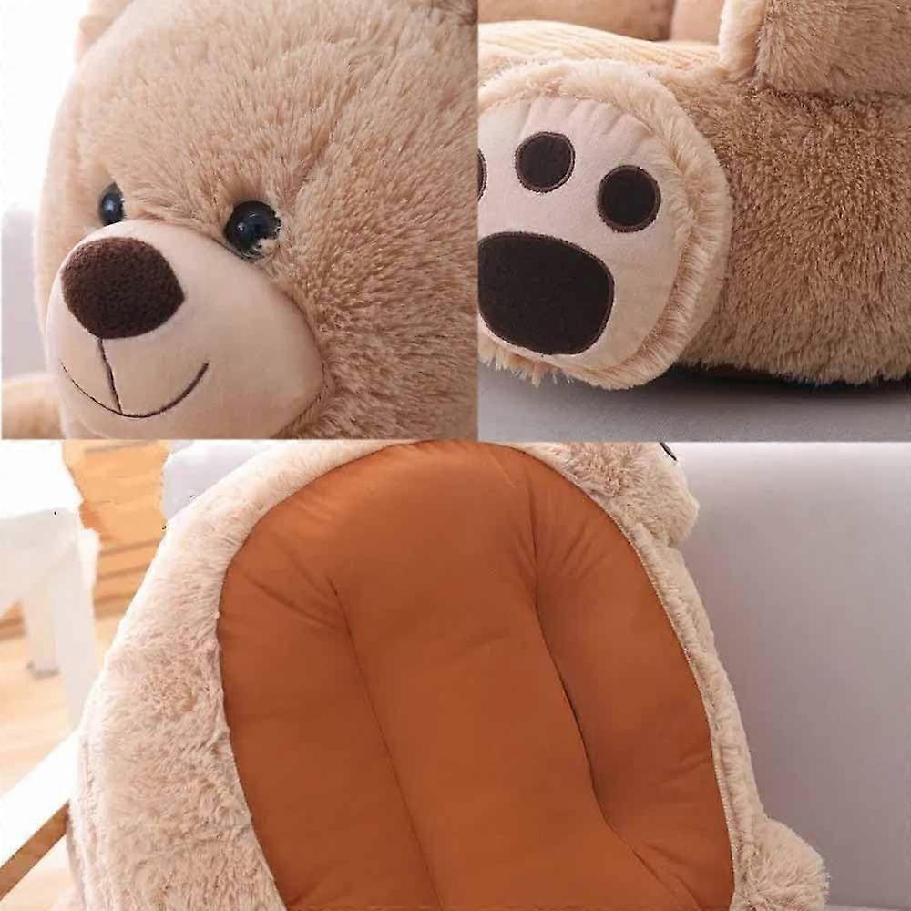 SXBCyan Bean Bag Chair for Kids Children Sofa Small Cartoon Couch Child Cute Chair Pouf Ottoman Princess Seat Futon Bear Armchair Kids