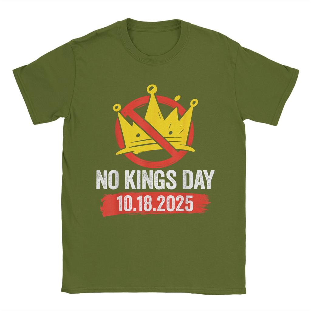 No Kings Day Patriotic October 18 2025 T-Shirts Men  Creative Cotton Tee Round Neck Short Sleeve T Shirts Gift Idea merchandise