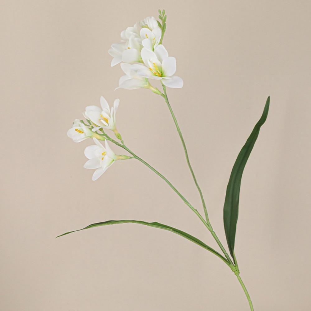 2 Fork Artificial Freesia Flowers Real Touch Surface Simulation Petals Simulation Whelan Flower Handcrafted Details