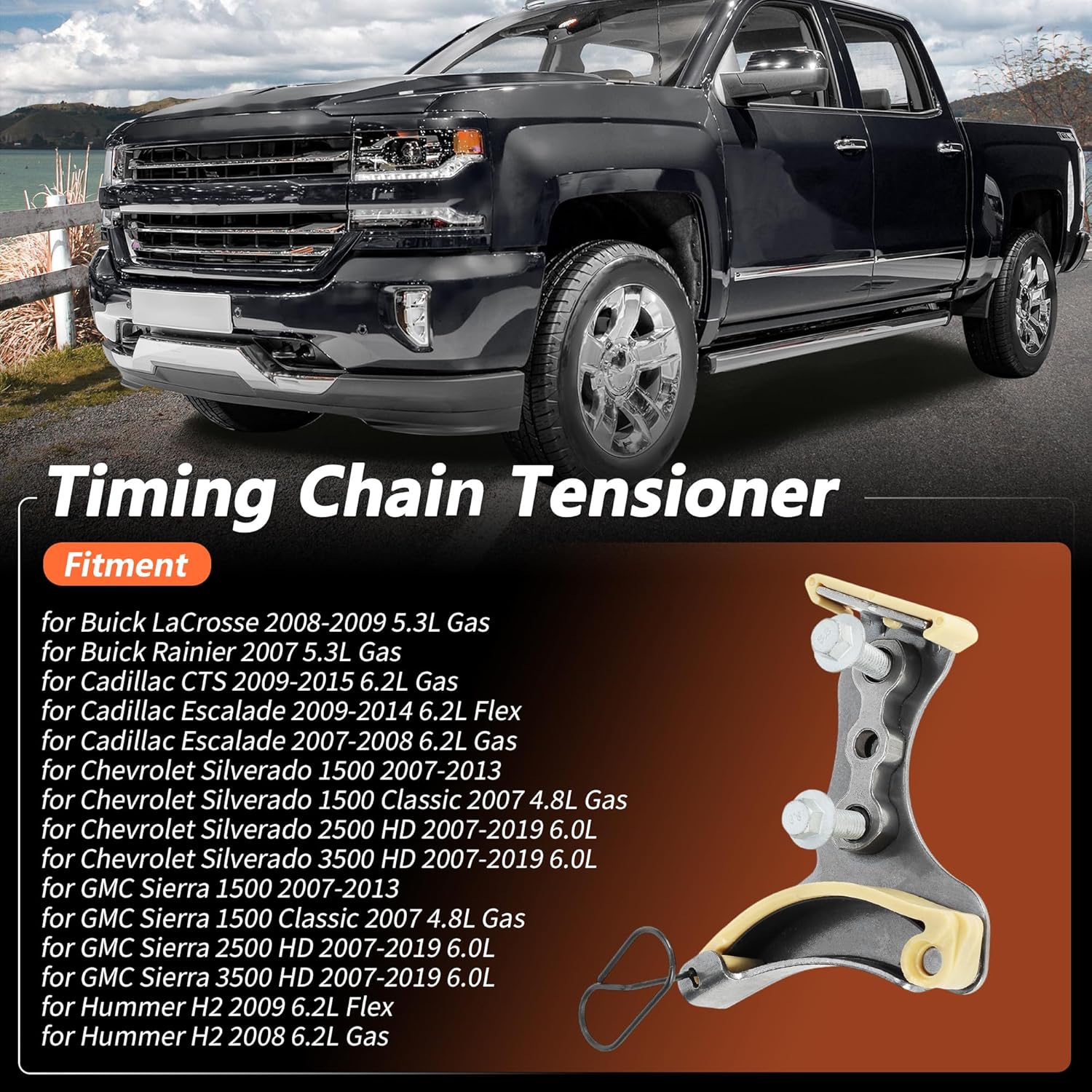 No.12626407/12585997 Timing Chain Tensioner for Chevrolet Silverado 2500 HD 3500 HD 2007-2019 Engine Chain Tensioner for GMC Sierra 2500 HD 3500 HD
