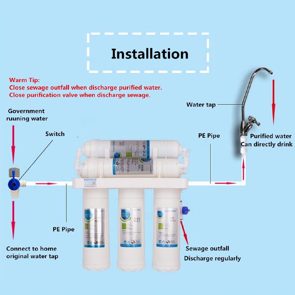 6 Stage Water Filter System UF Home Purifier Faucet Ultras Filtration Water Filter Kitchen Home Purifier Water Filters