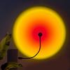 Kerokuru USB Sunset Light Lamp Self Photography Light LED Rainbow Neon Night Light Projector Photography Wall Atmosphere Light