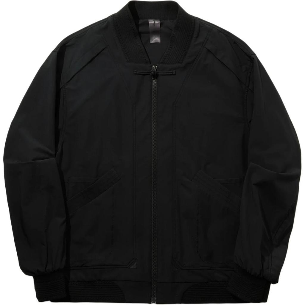 Li Ning X Jackie Chan Collaboration Kung Fu Series Solid Color Zip-Up Stand Collar Comfortable Breathable Loose Cardigan Jacket Men Jackets AFDUA47-2