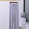 Women's High Rise Wide Leg Pants Loose Fit Thin Polyester Casual Trousers Summer Drape Straight Pants