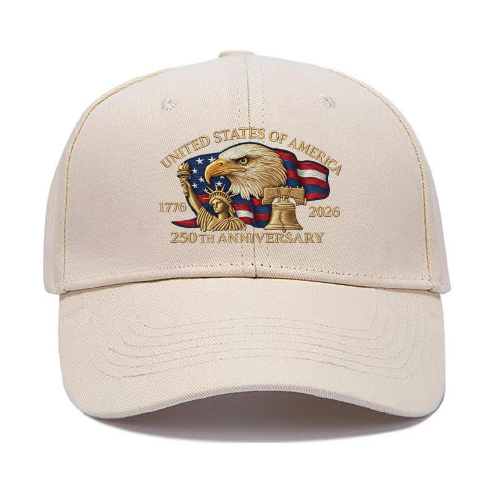 Trucker Hat Adjustable Us 250th Anniversary Cap Anniversary Tribute Hat Historic Embroidered Sunshade Cap For Patriotic Citizens