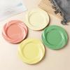 4PCS Decorative Light Luxury Round Plate Ceramic-look Salad Dish Dinning Plate  Home