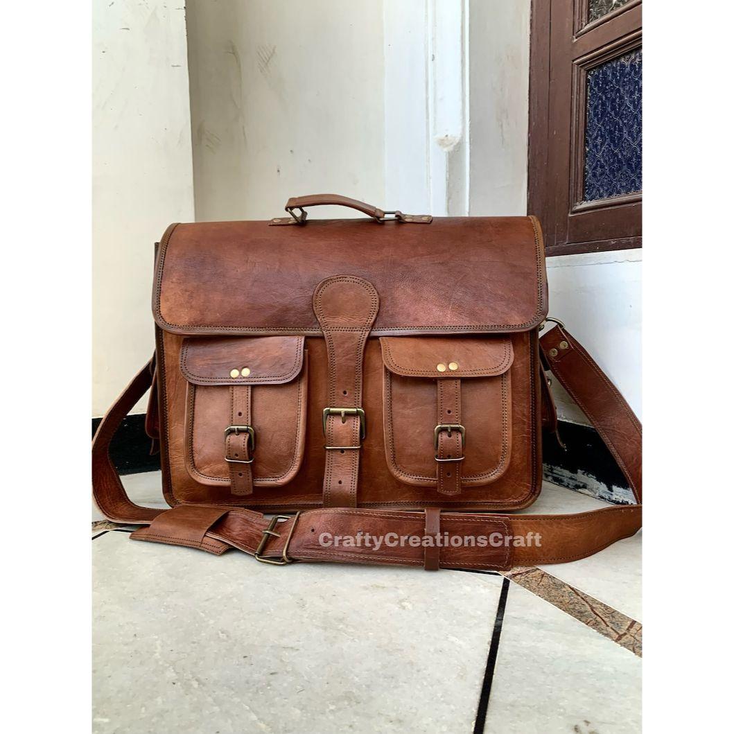 Кожаная сумка через плечо — фото 4