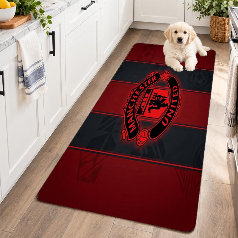 Flannel Kitchen Mat Manchester United Soft Area Rug Non Slip Floor Carpet Home Decoration