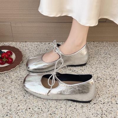 Mode Printemps 2025 Femmes Ballerines Chaussures à Bouche Peu Profonde Nœud Papillon Décontractées Semelle Souple Chaussures pour Femmes Confortables Chaussures pour Femmes