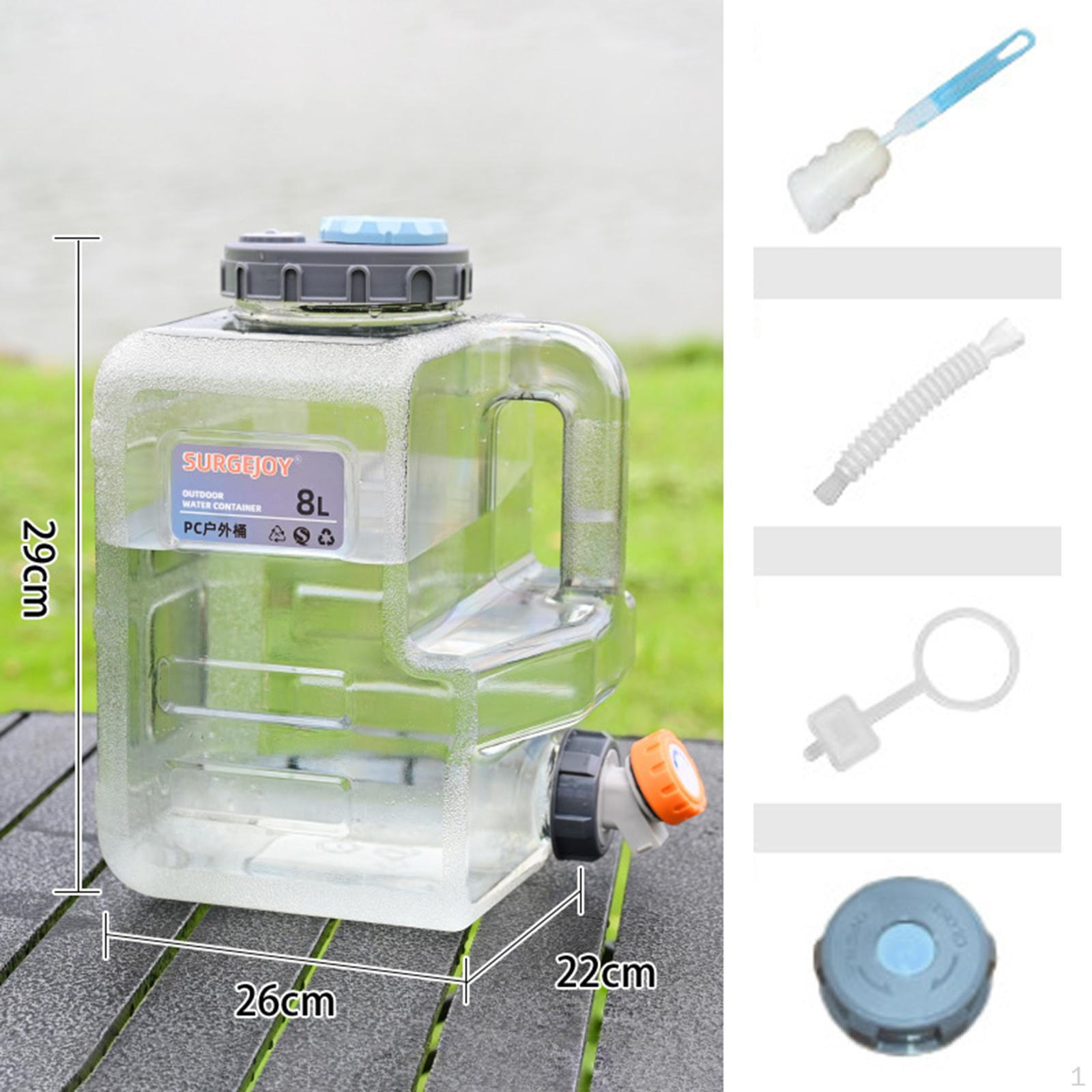 Camping Water Container Large Drink Dispenser for Picnic Handwashing Driving 8L 8L