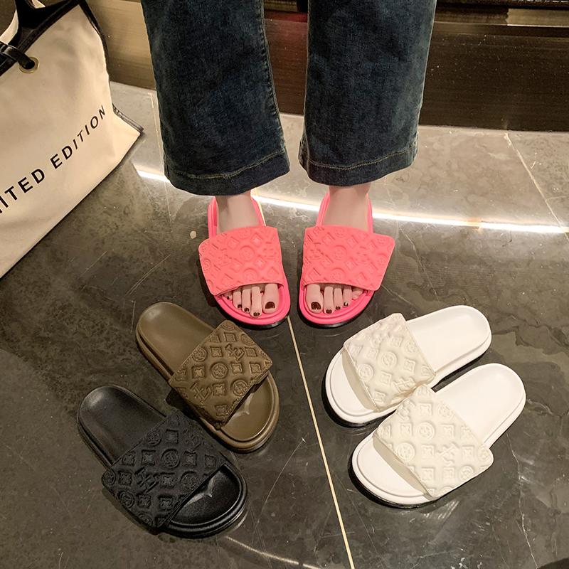 Modne Damskie Płaskie Kapcie Lato Nowe Designerskie Luksusowe Sandały Eleganckie Buty Domowe Modne Płaskie Kapcie Klapki Damskie Zapatos De Mujer