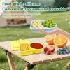 Silicone Reusable Snack Box With Lid, Double Compartment Snack Box, Dressing Condiment Box