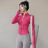 Women's Quick-Dry Slim Fit Stand-Up Collar Jacket for Aerobics, Running, Yoga, and Fitness.