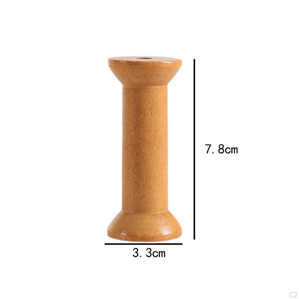 2 Pieces Empty Wooden Spools, 7.9 Cm.
