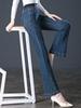 Autumn Rhinestone Flare Jeans: Women's High-Waisted Micro Flare Pants for Middle-Aged and Elderly Mothers