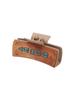 Sunflower Leather Hairpin with English Letter Clip for Women