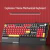 Langtu K1000 RGB Mechanical Gaming Keyboard, 104-Key, Hot-Swappable Switches (Blue/Black/Brown/Red), USB Wired with Wrist Rest