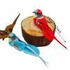 6pcs Colorful Simulation Birds with Clip Photography Props Long-haired Sparrow Home Decor Artificial Foam Feathers Birds