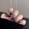 Press On Nails Medium Stiletto Glitter Fake Nails Press Ons with Design Reusable Acrylic False Nail Full Cover Glue On Nail Stick On Nail for Women