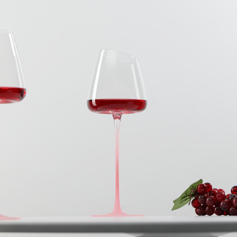 European Style Gradient Burgundy Crystal Goblet Wine Glass