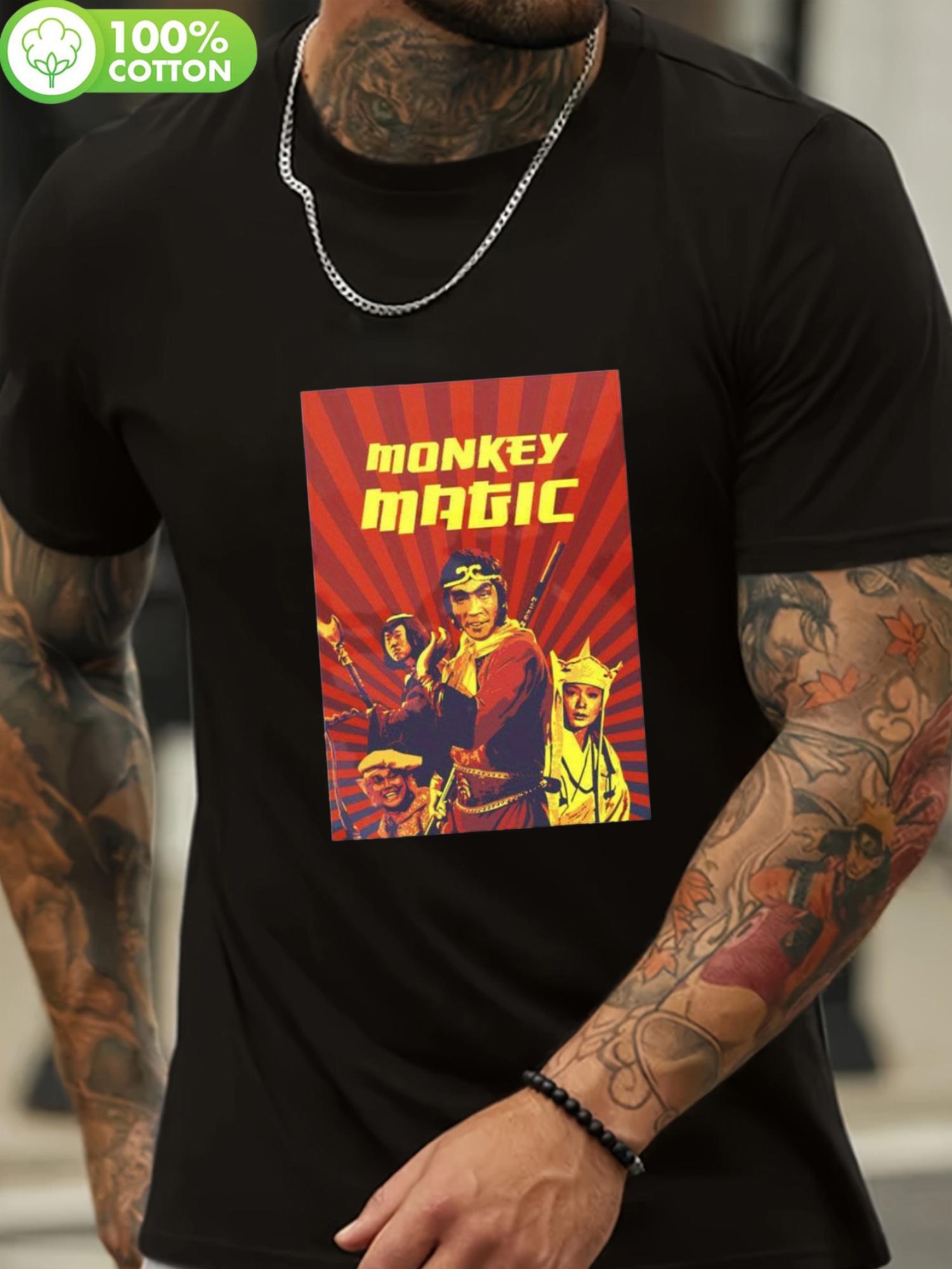 Retro 70S Monkey Magic Kung Fu TV Series T-Shirt - Vintage Logo And Character Artwork XXXL