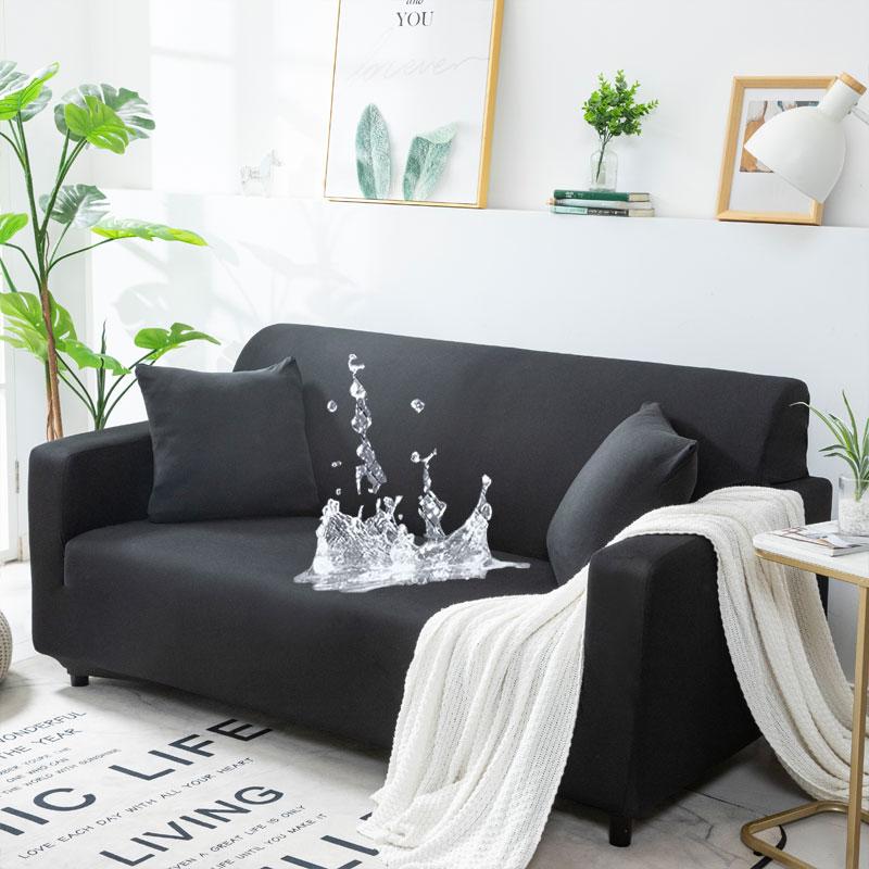 1/2/3/4 Seats Waterproof Sofa Couch Cover Stretch Corner Sofa Covers L Shaped Sofa Slip Cover Protector Bench Cover Thin Fabric