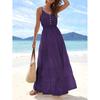 Europe, America 2026 Summer New Simple High Waist and Thin Casual Beach Vacation Suspender Dress