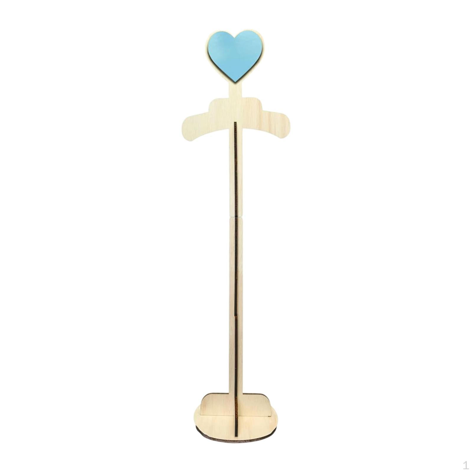 

Стойка для демонстрации детской одежды, Прочная регулируемая по высоте вешалка в форме сердца для продавца, Кукла синий