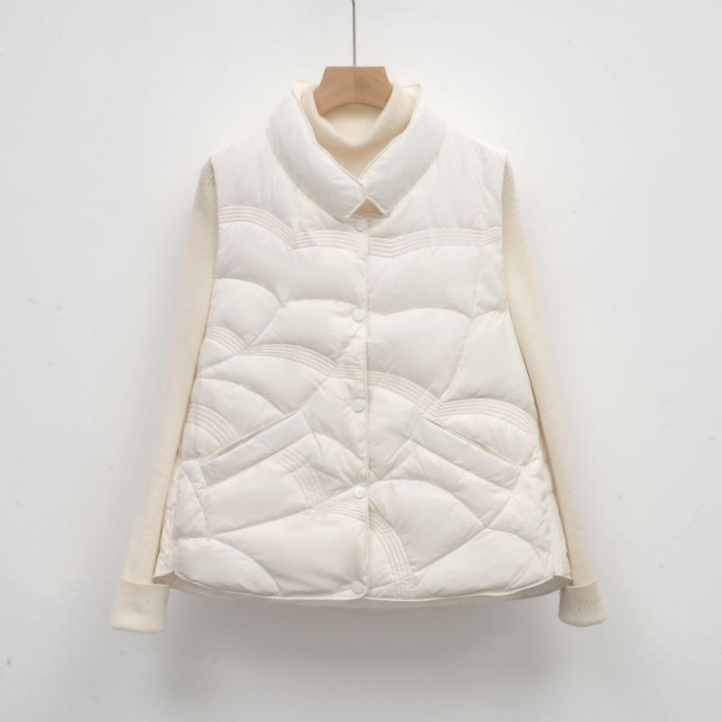 Feather women's stand-up collar vest women's vest women's new down jacket autumn and winter sleeveless warm retro