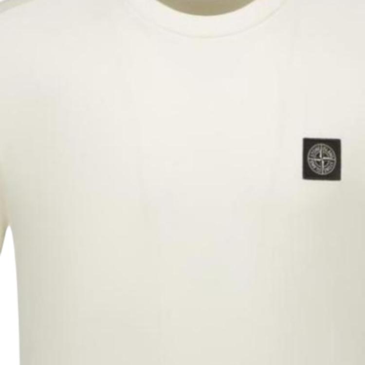 STONE ISLAND Logo Pullover Solid Color Short Sleeve T-Shirt Men Tops L1S152100027S0013-V0093