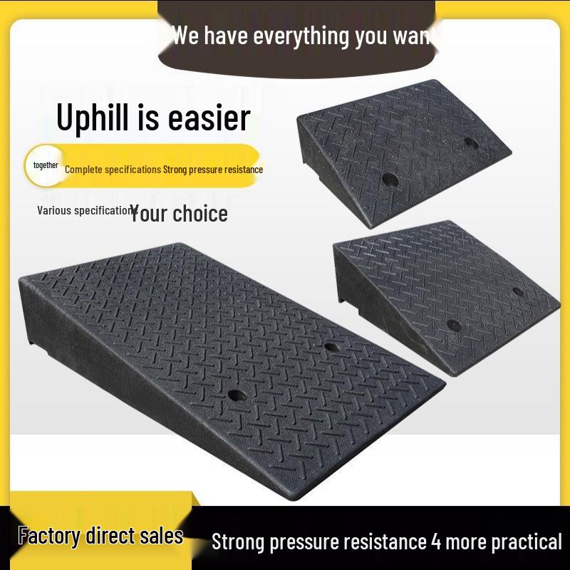 Curb and Threshold Ramp Mat - Rubber Slope for Home or Car Use