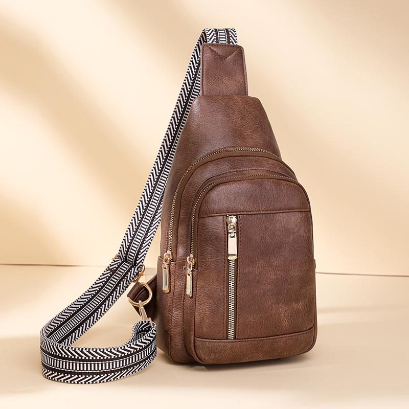 Geantă pentru piept pentru femei Geantă pentru piept geantă de umăr Geantă pentru piept de culoare uni pentru fete