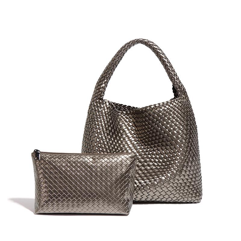 Hand-woven Women's Bags, Daily Casual Shoulder Bags, Large-capacity Underarm Bags, Bucket Bags.