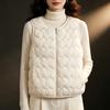 Women's 2025 Collarless Cotton Vest - Autumn/Winter Large Size Round Neck Waistcoat