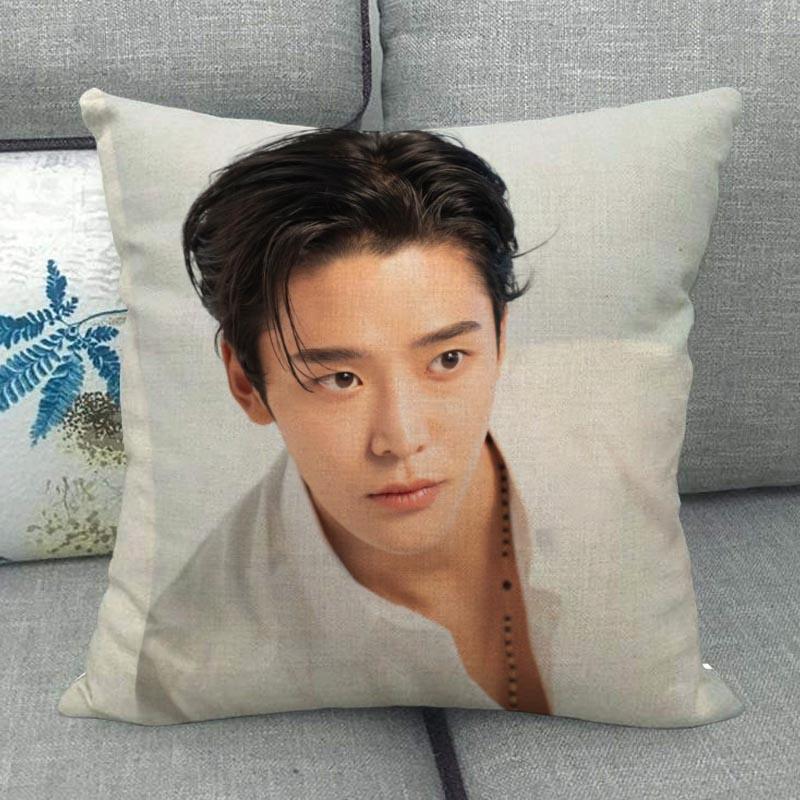 Custom ROWOON Pillowcase Wedding Decorative Cotton Linen Pillow Case For Home PillowCover 45X45(One Sides)